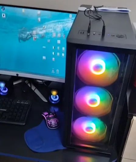 Pc gamer Completo I7 2 monitores e caixas de som